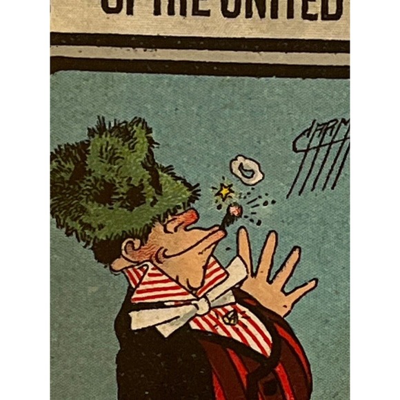 Antique Posted 1911 Ephemera Postcard Humorous Art Signed Carmichael 1910 Posted - Picture 3 of 8